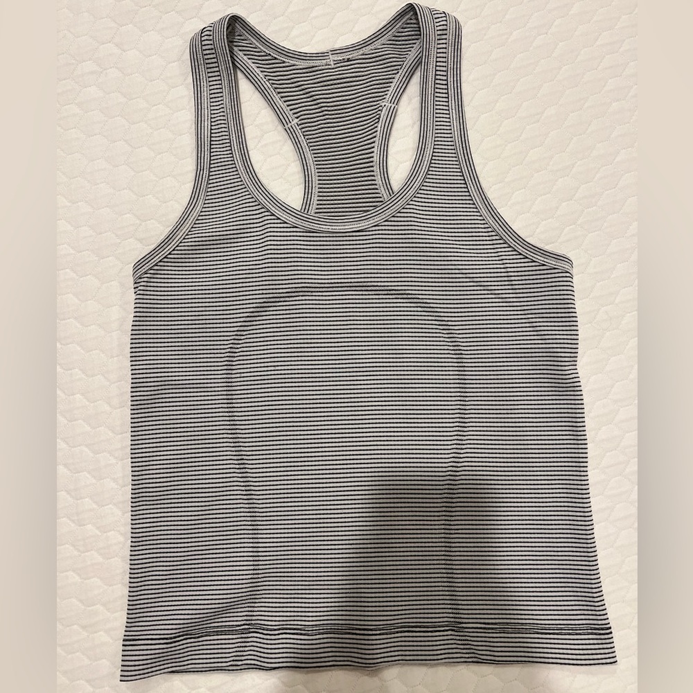 Lululemon Swiftly Tech Tank (racer length) - white and black 4